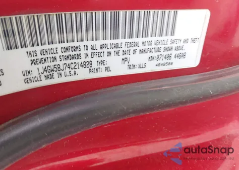 2004 Jeep Grand Cherokee Limited from USA, damaged, VIN 1J4GW58J74C214828